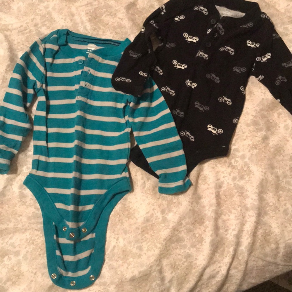 Old Navy 100% cotton Henley long sleeve onesies